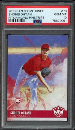 2018 Panini Diamond Kings Shohei Ohtani 73 Pitching No Pinstripe PSA 10 Gem Mint