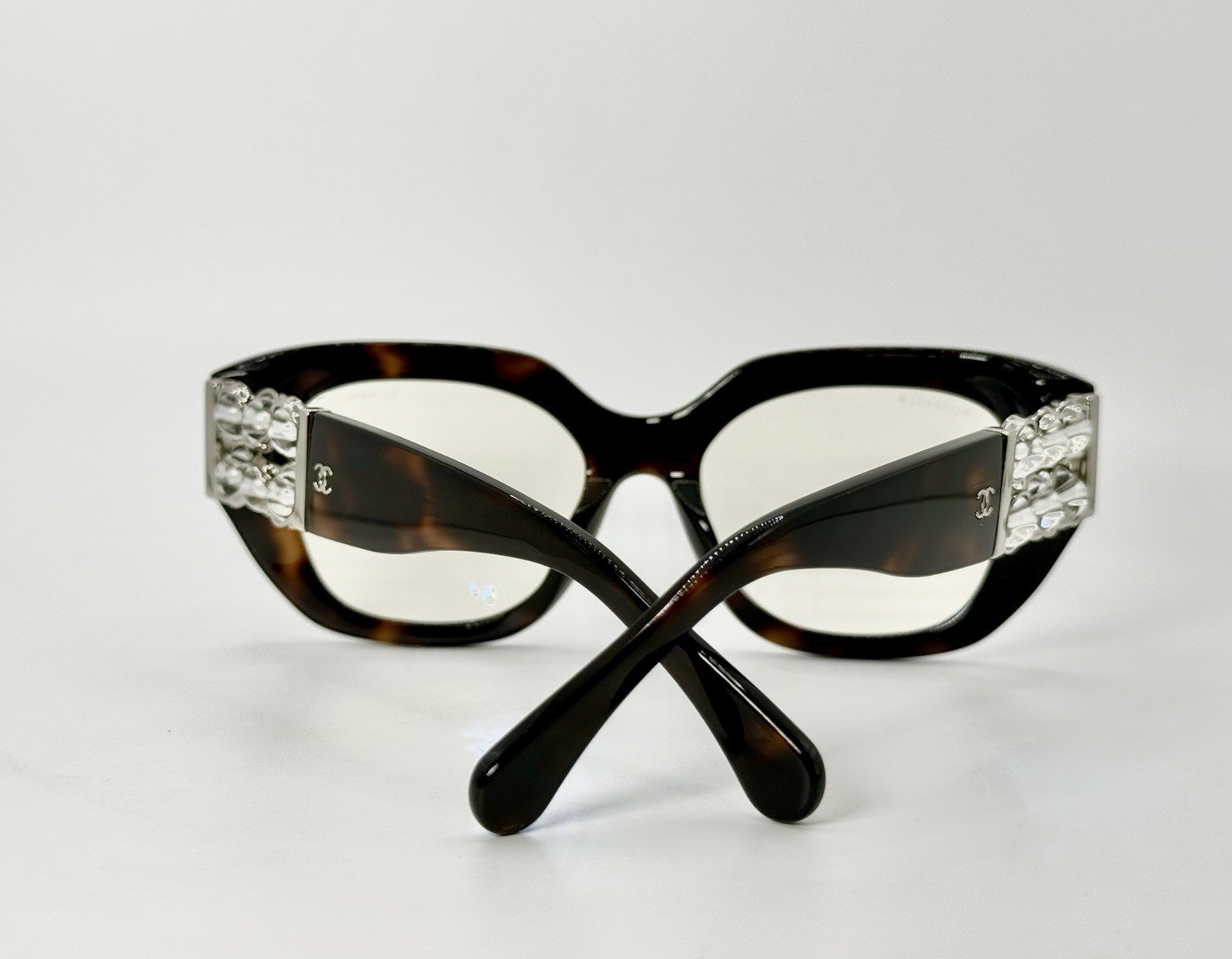 New Authentic CHANEL Blue Light Filter Eyeglasses 3488SA 714/SB Havana/Silver thumbnail 8