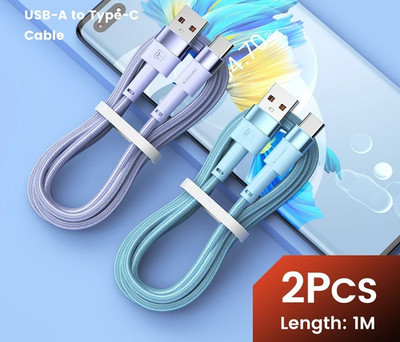 2Pack USB C Cable 3A Fast Charging Type C Data Cord For Xiaomi Redmi Poco
