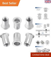 304 Stainless Steel Metric Rivet Nuts - 50PCS M6 Flat Head for Strong Fastening