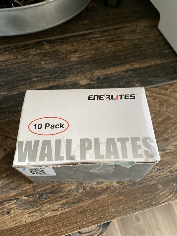 Enerlites 8821-W Duplex Receptacle Outlet Wall Plate, Standard Size 1-Gang  10pk