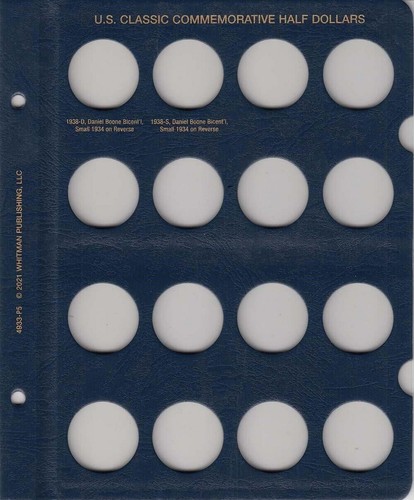 Whitman Album 4933 US Gedenkmünze halber Dollar $ 1892-1934 Band 1 Buch 50 Cent - Bild 6 von 6