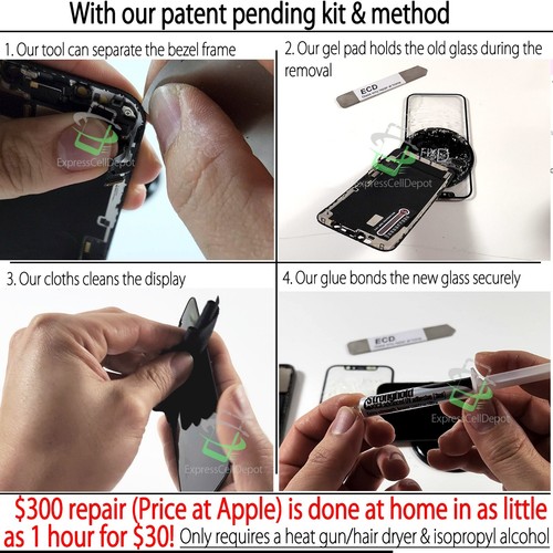 Kit de reemplazo de lentes de pantalla de vidrio frontal para Apple iPhone 13 PRO MAX - Imagen 4 de 13