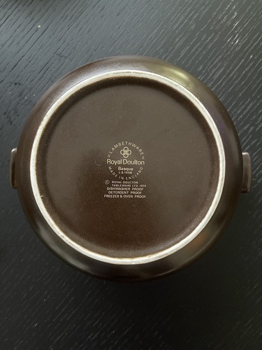 Rare Vintage Royal Doulton Lidded Casserole Dish, Lambeth Stoneware BasqueLS1008 - Picture 6 of 7
