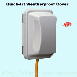 Weatherproof Cover Quick Fit Gray, Outdoor Duplex Receptacle Box