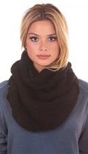 Plush Chunky Knit Super Soft Neck Warmer Scarf Womens Fleece Lined Soft Scarf