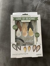 For The Love Of Beading Kit LAYERED LEAF EARRINGS NEW