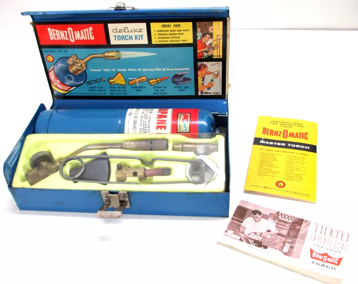 VINTAGE BERNZOMATIC KMART DELUXE PROPANE TORCH KIT TX25