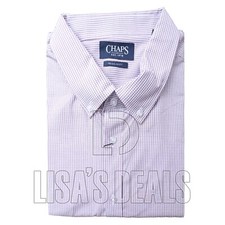 New! Chaps Men's Regular Fit Button-Down Dress Shirt Regular fit  M XL XXL