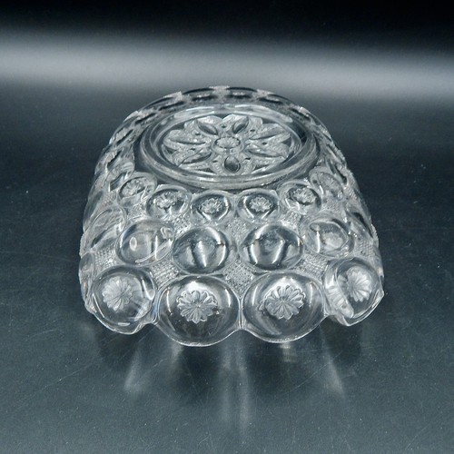 Co-Operative Flint Imperial Jeweled Moon & Stars Folded Bowl Relish Banana EAPG - Picture 7 of 14