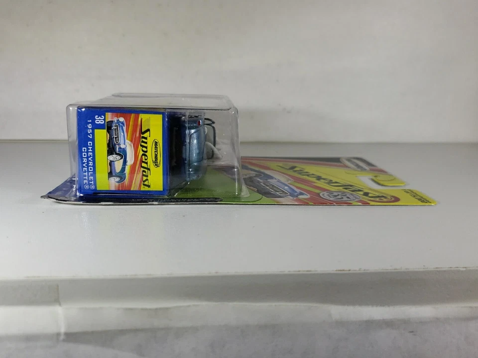 Chevy Corvette 2005 Matchbox Superfast #38 1957 azul claro edición limitada Foto 4 de 4