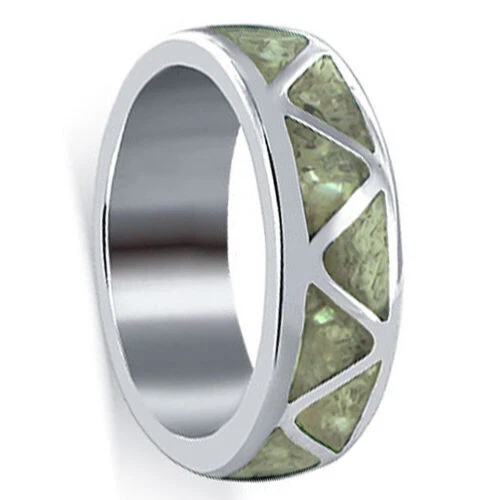 Anillos de Plata de ley Perla Anillo para Hombres 13