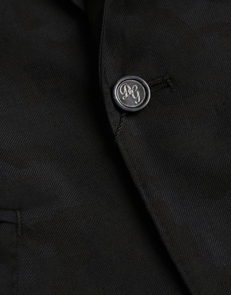 DOLCE & GABBANA Kids Black Jacquard 1 Button Suit Single Breasted s.Tag 5 Years Foto 2 de 4