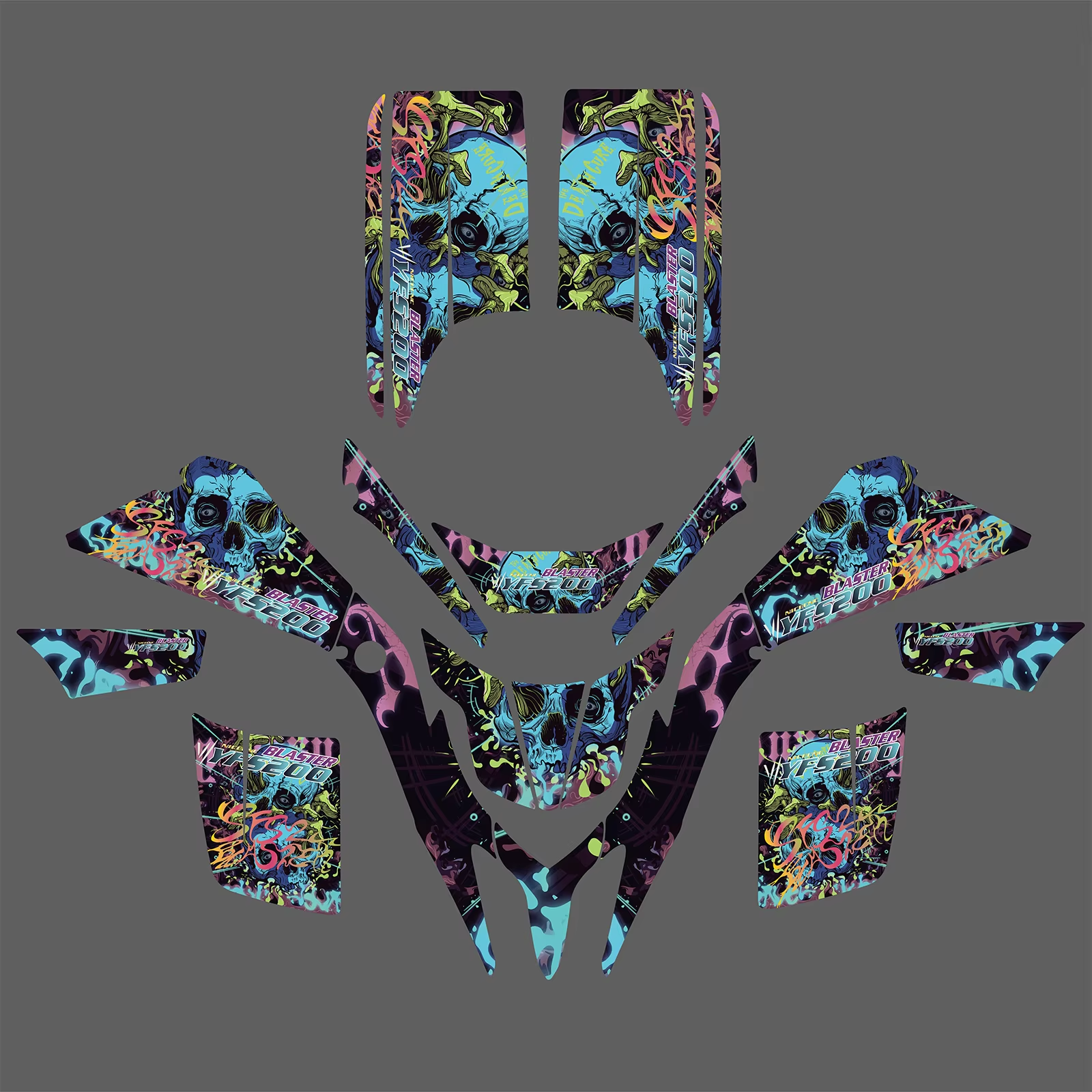 Decals Sticker New Colorful Graphics For Yamaha Blaster 200 Yfs200 1988-2006 ATV