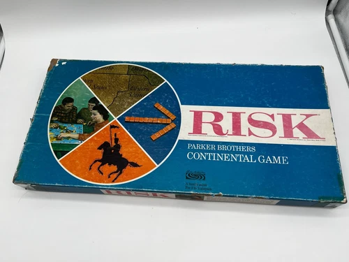 RISK Board Game VINTAGE 1959 Parker Brothers WOODEN Pieces Continental Parker Br