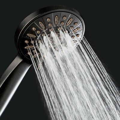 AquaDance 4'' Oil Rubbed Bronze High Pressure Hand Held Shower Head, 6 Foot Hose