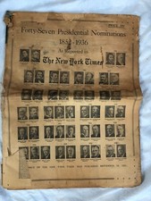 1936 New York Times on 47 Presidential Nominations