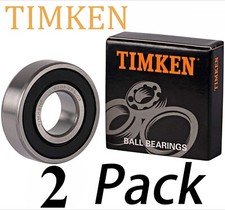 2 Pack 6203-2RS C3 TIMKEN 17X40X12MM Clearance Double Rubber Sealed Bearings