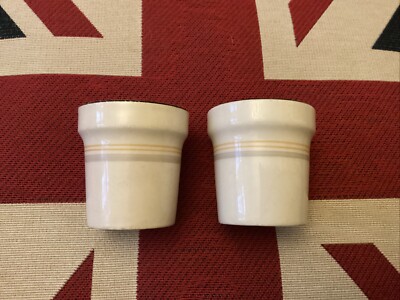 Paar CUNARD WHITE STAR LINE Porzellan Eierbecher