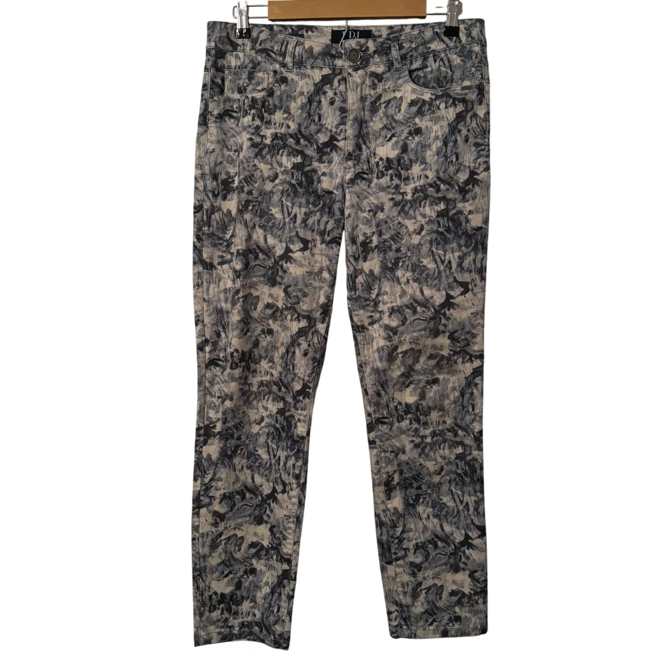 FDJ French Dressing Womens Printed Pants Size 10 Blue & White Abstract Design wo - Image 2 of 4