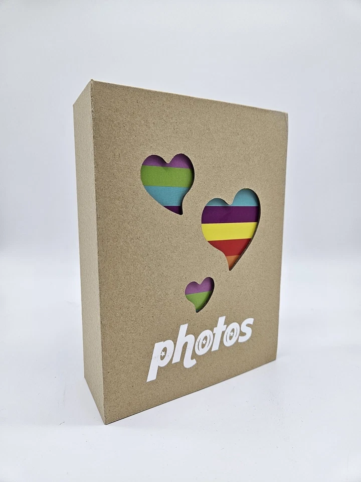 Álbum de fotos 100 fotos corazones arco iris de 4"x6" 50 páginas Foto 4 de 4