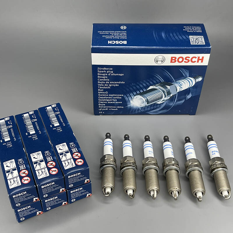 For Nissan Maxima Mazda MX-6 Honda Pilot Acura MDX BOSCH Nickel Spark Plug 6PCS