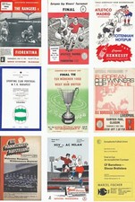 European Cup Winners Cup Finals Programme Covers Fridge Magnet 1961 - 1969