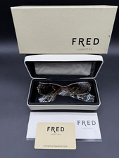 FRED Lunettes Sunglasses VOLUTE N3 206 Gold & Brown Lense 53-14 NEW NIB w/ CARD
