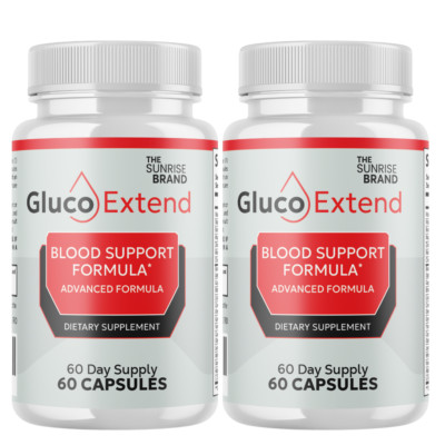 Gluco Extend Healthy Blood Sugar Support Formula, GlucoExtend - 2 Bottles