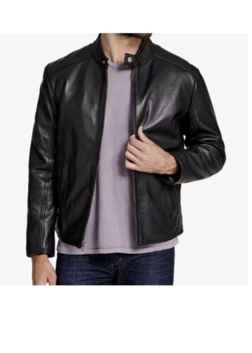 Marc NY Andrew Marc Brown Leather Motorcycle Jacke