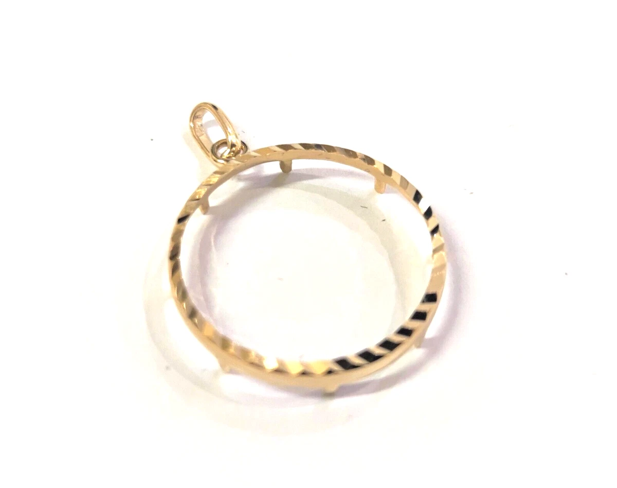 Pendentif Porte-Pièce En Or Jaune 18k - 3.11 Grammes - Pièce 10 Francs - Occasion Rénové
