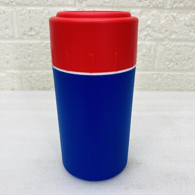 VTG  Igloo Thermos 12oz Red White & Blue Camping Hiking USA Made Retro   VGUC 