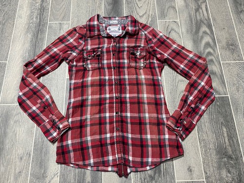 Roar Small western shirt Plaid Long 