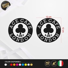 2 Adesivi Compatibili Ace Cafe London Triumph per Tuning Faro Carena e Casco