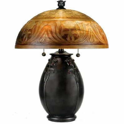Quoizel QJ6781TR 2-Light Quoizel Lamp Table Lamp in Teco Rossa