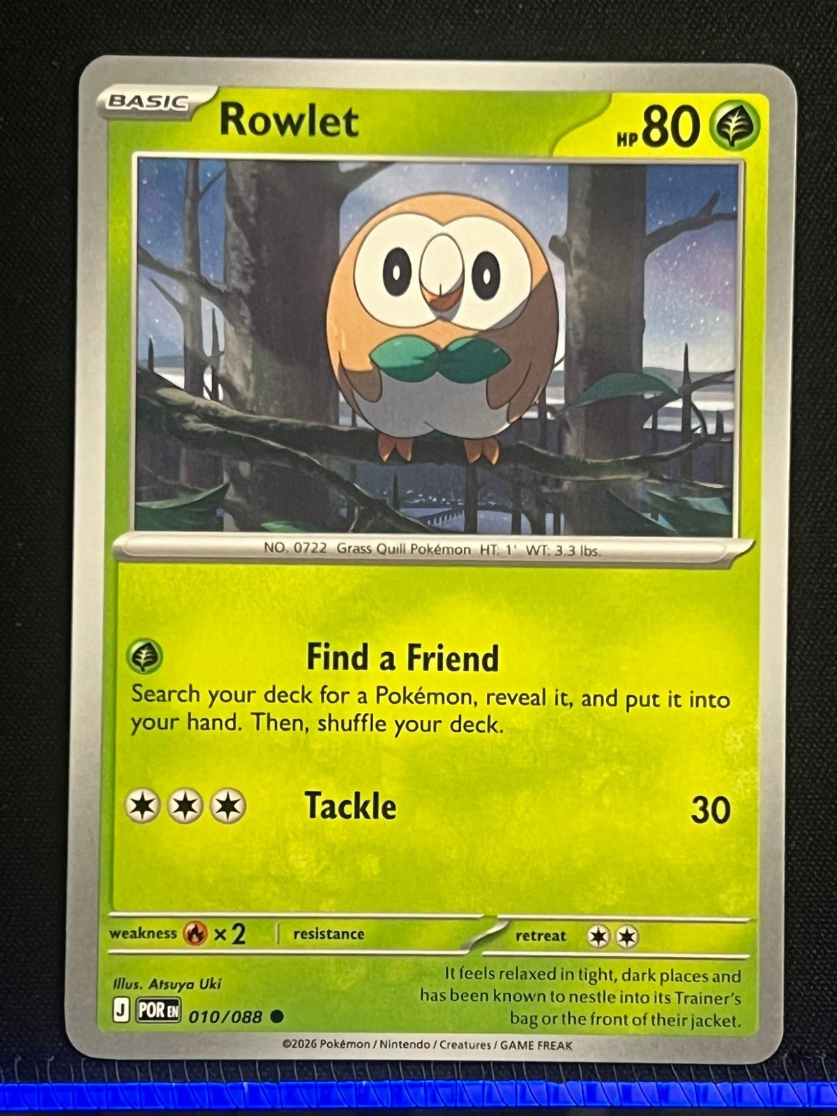 Rowlet 010/088, Perfect Order, Pokemon - NM