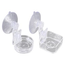 Reptiles Water Tray Nontoxic Plastic Feeding Bowl Strong Suction Cup Design