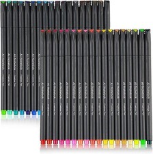 36 Fineliner Pens Color Set Drawing Painting Sketch Markers Fine Line Point Tip