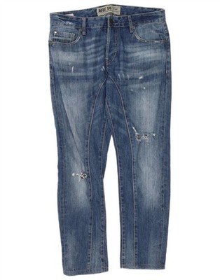 Rifle Herren Distressed Slim Jeans W30 L29 blau CN27