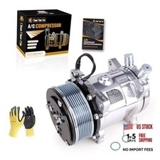 Universal A/C Compressor Compatible with 8PK Clutch for Sanden 508, 8 Groove