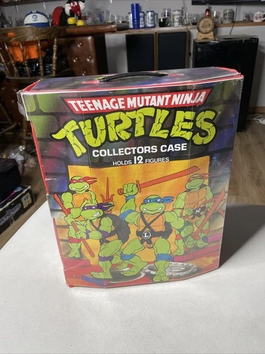 Vintage TMNT Ninja Turtles Figure Collectors Carrying Case Complete w Trays 1988