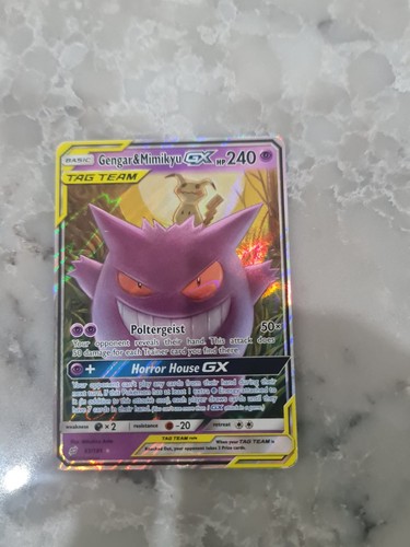Gengar & Mimikyu GX TAG TEAM 240 HP Holo 53/181 Team Up (English) 2019