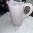 Vintage Mosser Pink Milk Glass Panel Pitcher