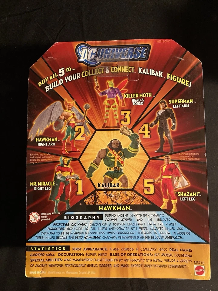 Экшн-фигурка DC Universe Hawk Man Wave 6 серия 2. В заводской упаковке. Новый - Изображение 2 из 4