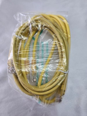 2 Yellow CAT5e Ethernet patch cable, used for connecting devices in a network.
