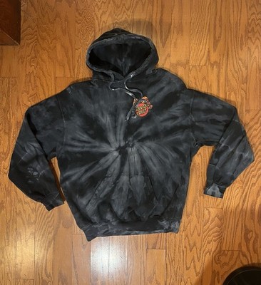 Santa Cruz Hoodie Mens Medium Tie Dye Mushrooms Graphic Skater