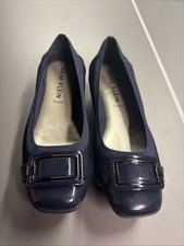 Anne Klein AK Sport Uplift2 Ballet Shoes Black Size 8M Casual Buckle