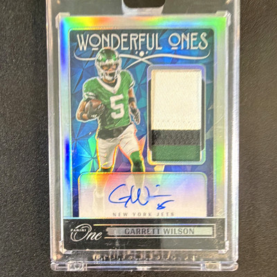 Panini 2024 One Wonderful Ones Garrett Wilson Jets Auto Patch #364 44/99