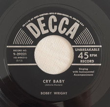 Bobby Wright - Cry Baby - USA Decca 45 EX