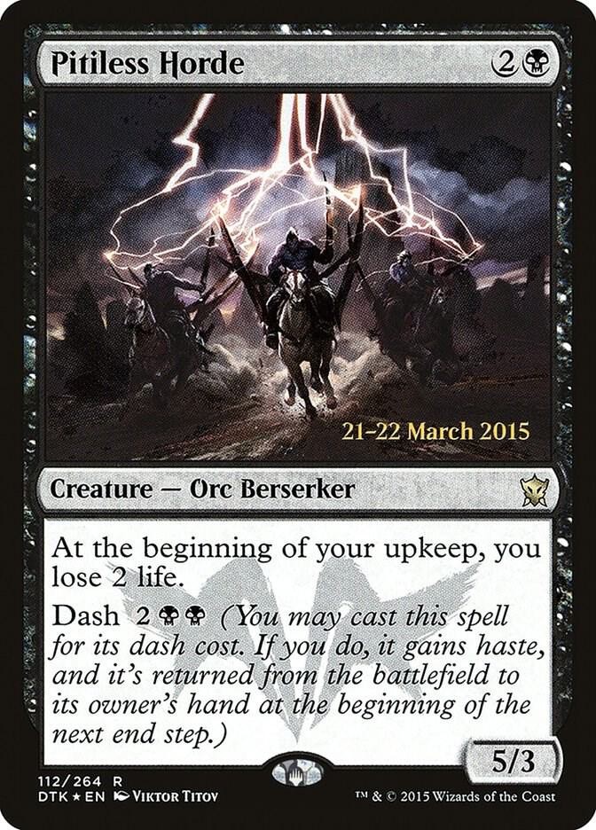 Pitiless Horde Prerelease Cards Rare NM Magic: The Gathering 112 Foil